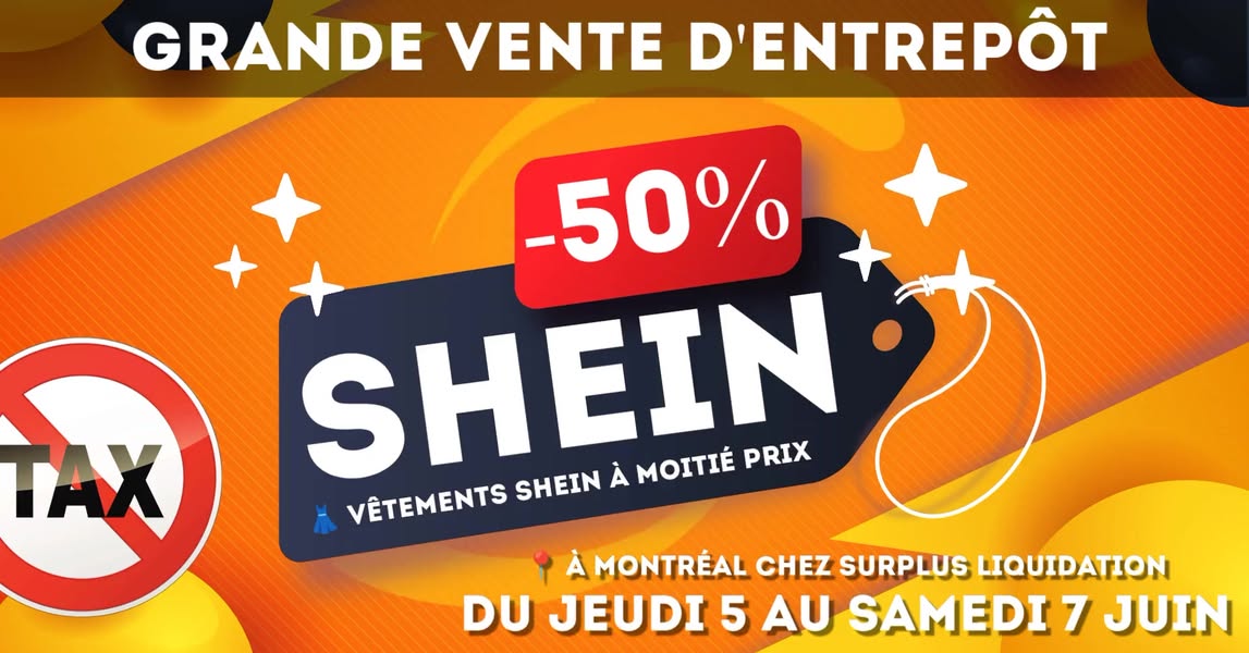 Vente Shein -50% sur tous les vêtements