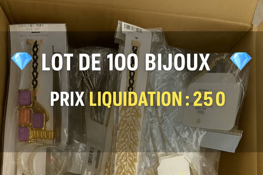 Lot de 100 bijoux variés