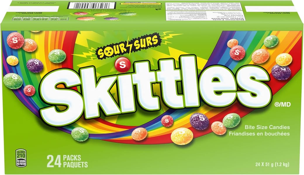 Skittles Sour Chewy Candy 24 paquets