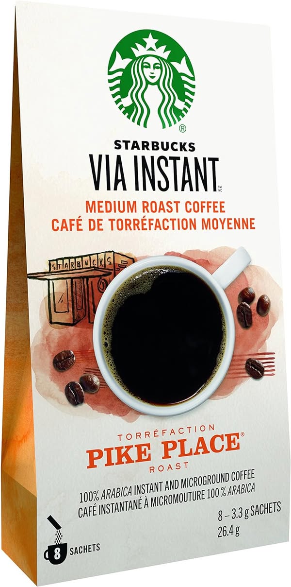Café instantané Starbucks Via - Pike Place Roast (8 sachets)