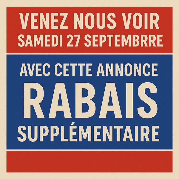Journée spéciale avec rabais supplémentaire sur vêtements, chaussures, accessoires et maison
