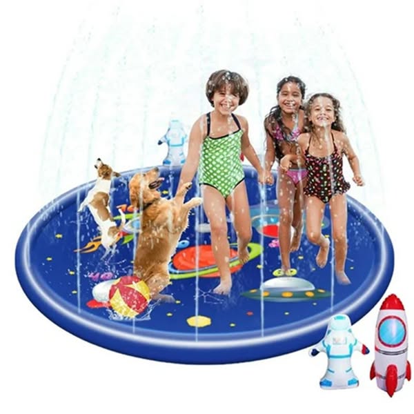 Tapis d'eau Splash Pad Sprinkler 68 pouces