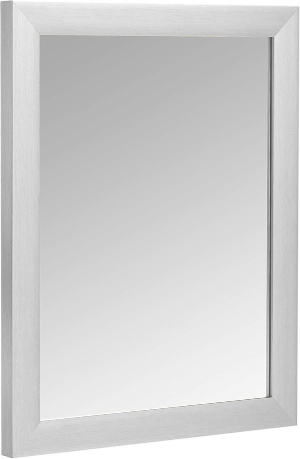 Amazon Basics - Miroir rectangulaire mural 16x20 nickel