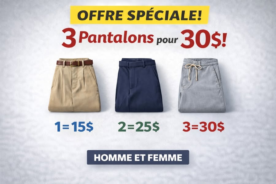 Pantalons de ville, travail et habillés