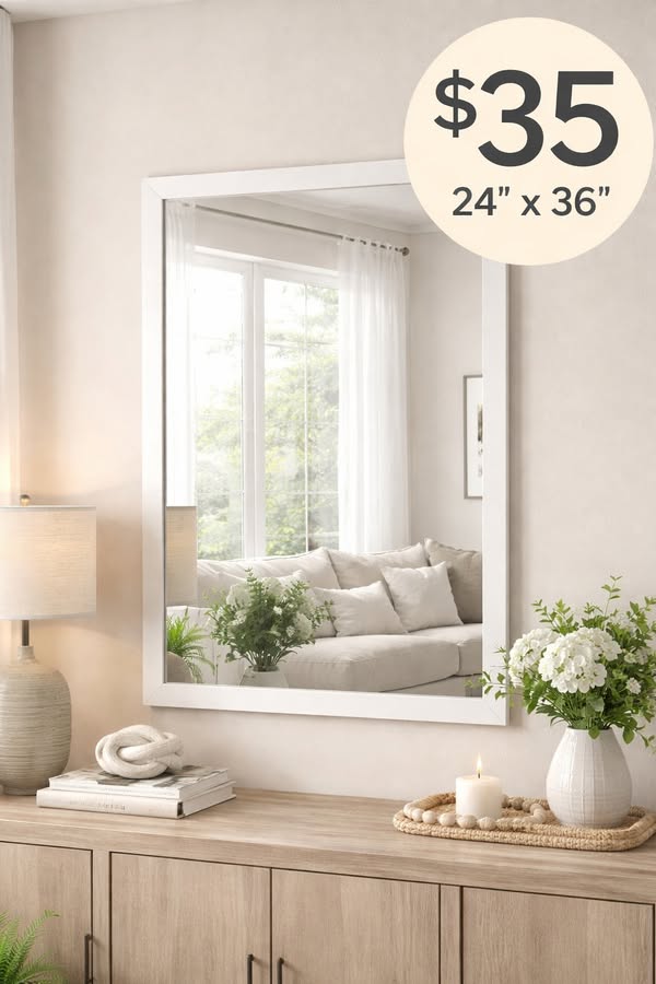 Miroir mural rectangulaire 24x36 pouces