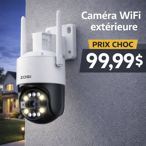 Caméra WiFi intelligente 3K PTZ avec vision de nuit