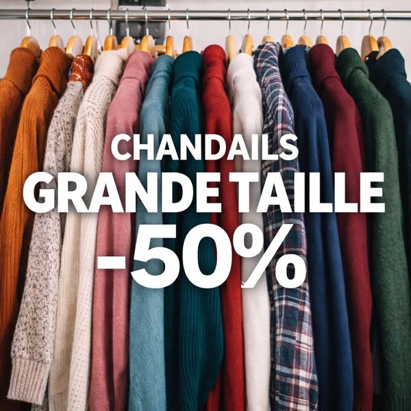 Chandails grande taille à -50%
