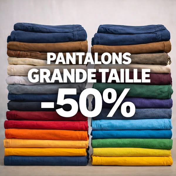 Pantalons grande taille à -50%