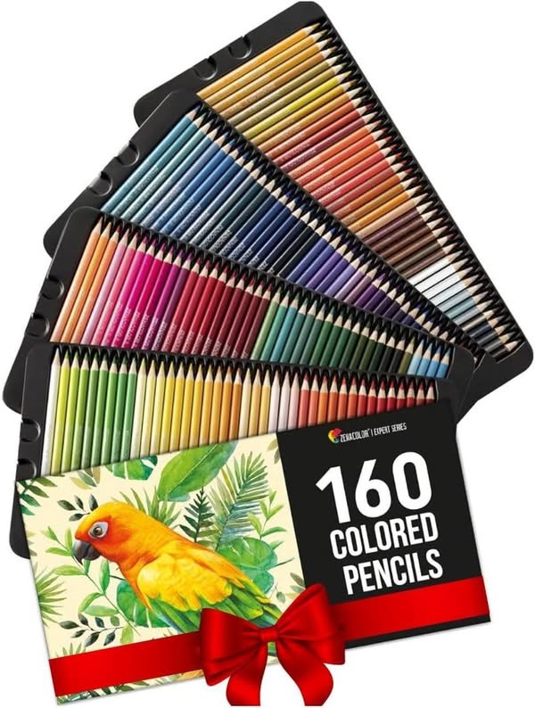 Lot de 160 crayons de couleur