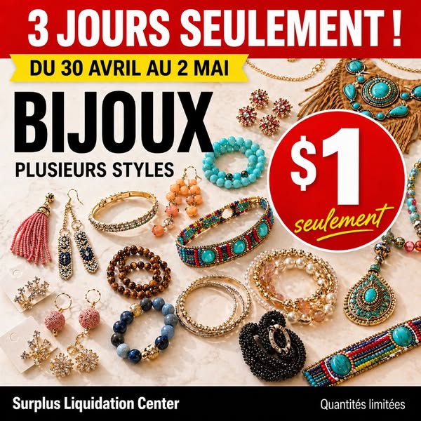 Bijoux assortis a 1$