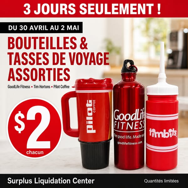 Bouteilles et tasses de voyage assorties