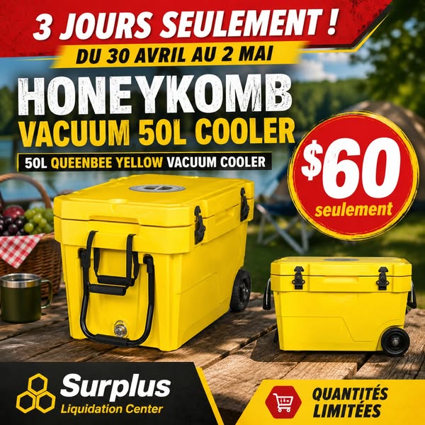 Glaciere sous vide Honeykomb 50L