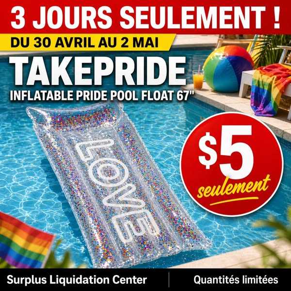 Flotteur gonflable de piscine arc-en-ciel