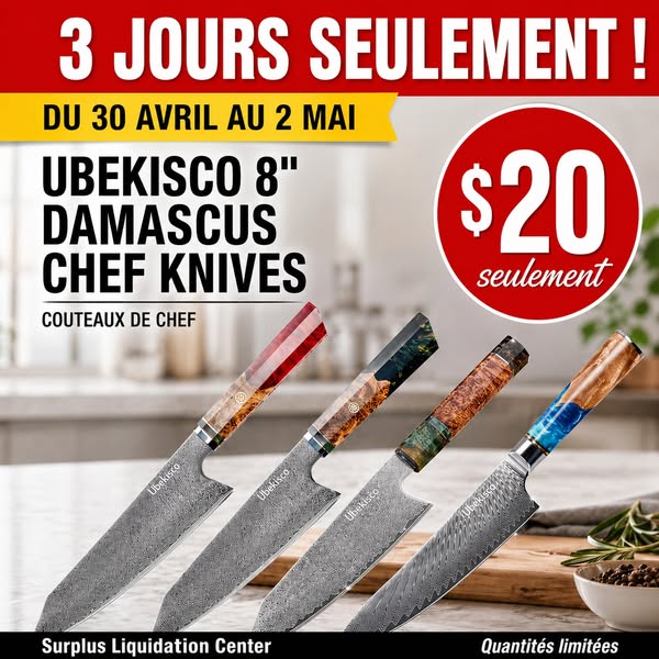 Couteaux de chef Ubekisco 8 pouces