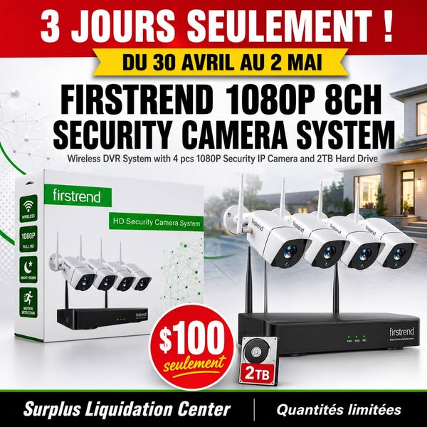 Système de caméras Firstrend 1080P (4 caméras)