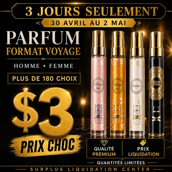 Parfums format voyage