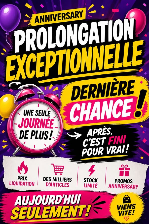 Prolongation des promos Anniversary