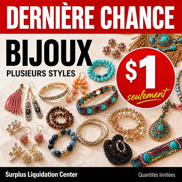 Bijoux variés (bracelets, boucles, colliers)