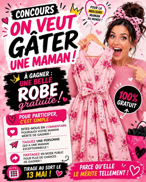 Concours fete des meres - robe gratuite a gagner
