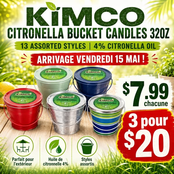 Chandelles citronnelle Kimco 32 oz
