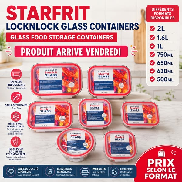 Contenants en verre Starfrit LocknLock