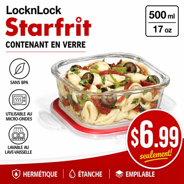 Contenants en verre LocknLock Starfrit
