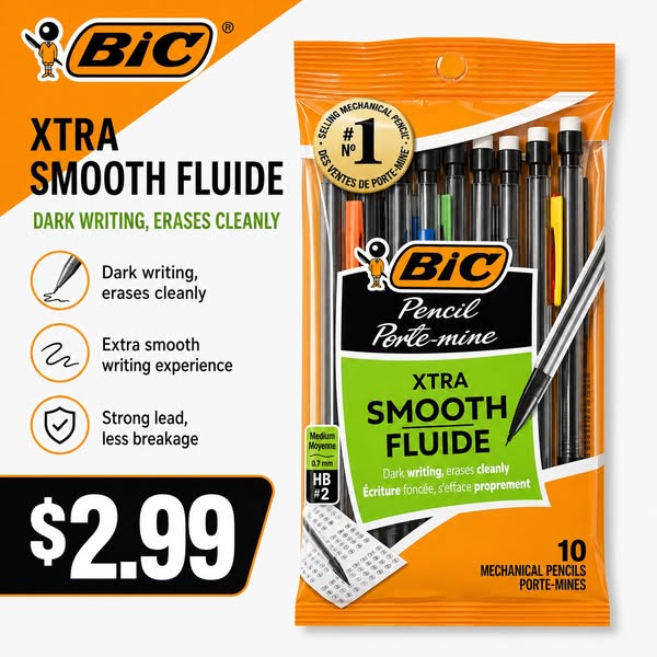 Arrivage de fournitures BIC (stylos, marqueurs)