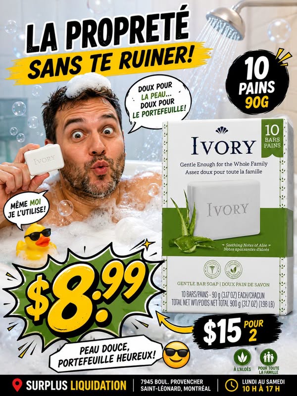 Savon Ivory (boîte de 10 pains)