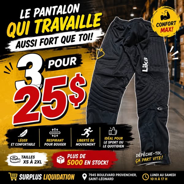 Promotion 3 pour 25 $