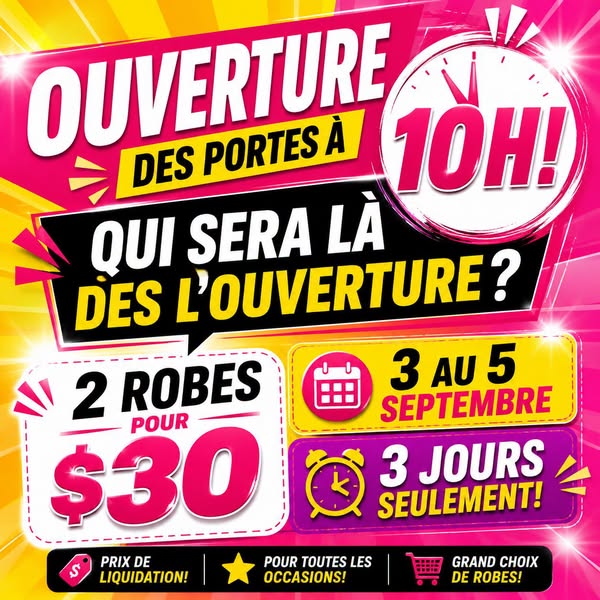 Ouverture des portes - annonce du jour