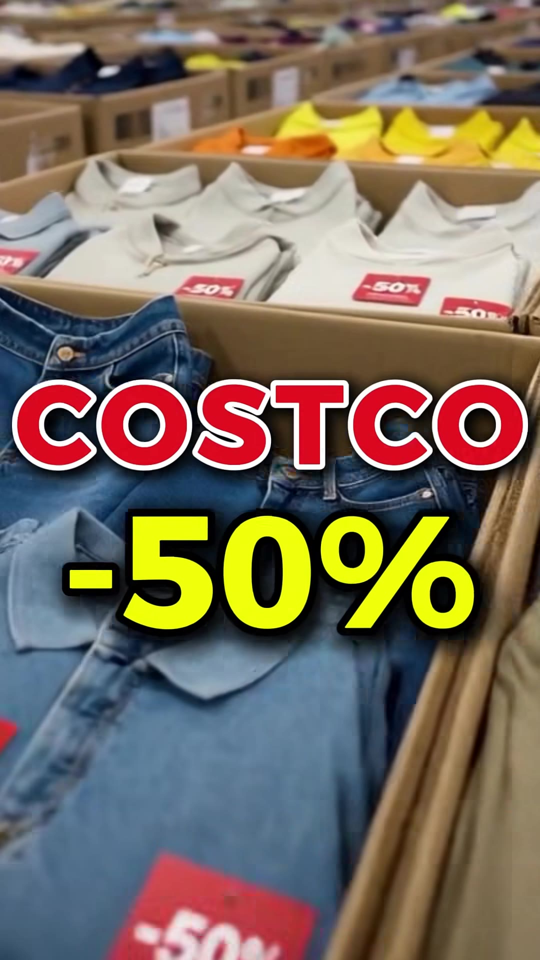 Vêtements homme et femme à moitié prix