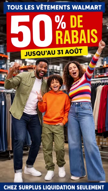 Vêtements Walmart pour toute la famille