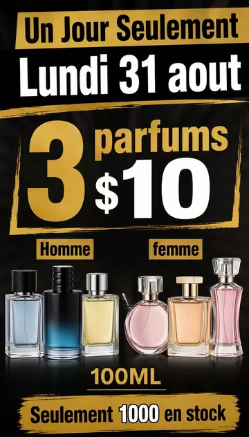 Parfums homme et femme 100 ml