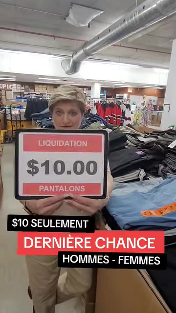Grande liquidation de pantalons de marques