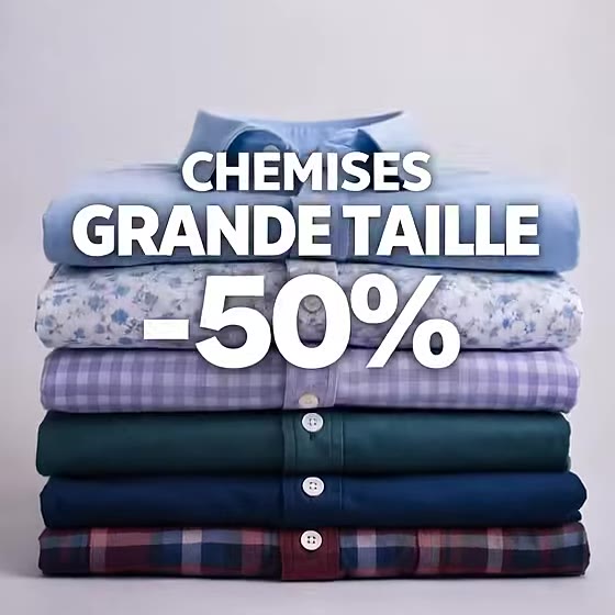 Chemises grande taille à -50%
