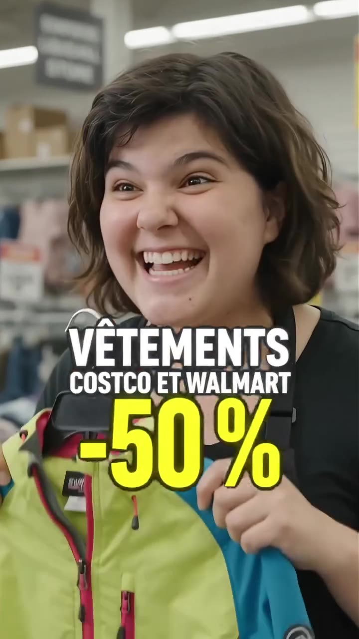 Vêtements Costco et Walmart à moitié prix