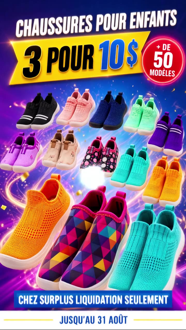 Chaussures pour enfants (3 paires)