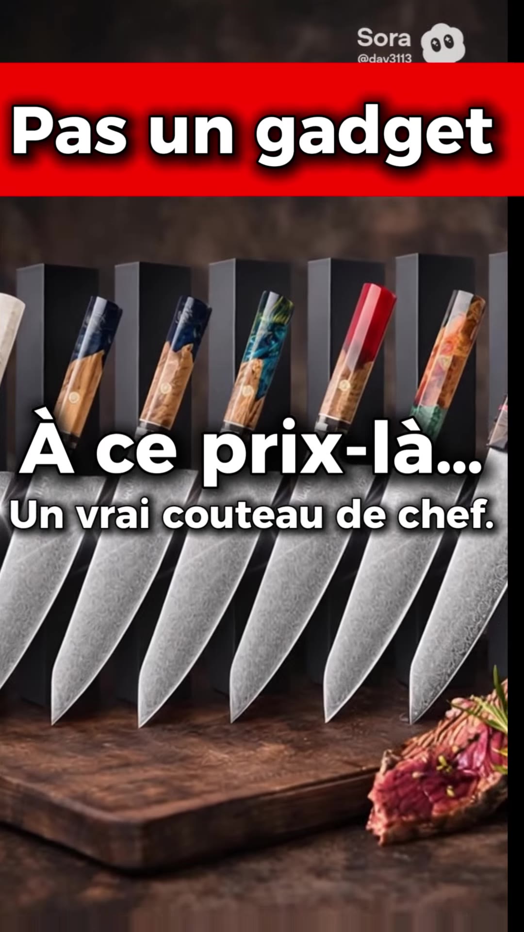 Couteau de chef style japonais