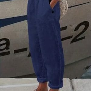 Lune Plus Size Solid Color Casual Pants