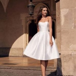 Women's Strapless Umbrella Hem Cocktail Party Dress