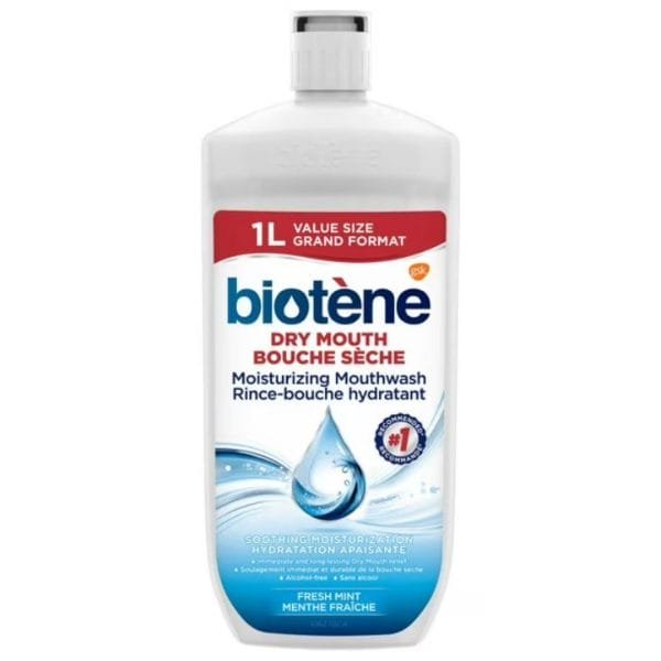 Biotene 1L Dry Mouth Moisturizing Mouthwash, 1L Fresh Mint Value size