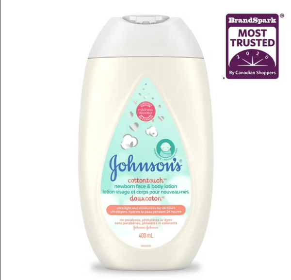 Johnson's Baby Lotion for Newborns, CottonTouch Cream, 400 mL
