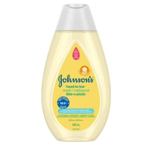 Johnsons Head-to-Toe Baby Bath Wash & Shampoo - Body Wash - for Sensitive Skin - Tear Free - 400 mL, 400 ML