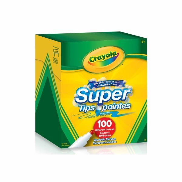 Crayola Super Tips Washable Markers, 100 Count