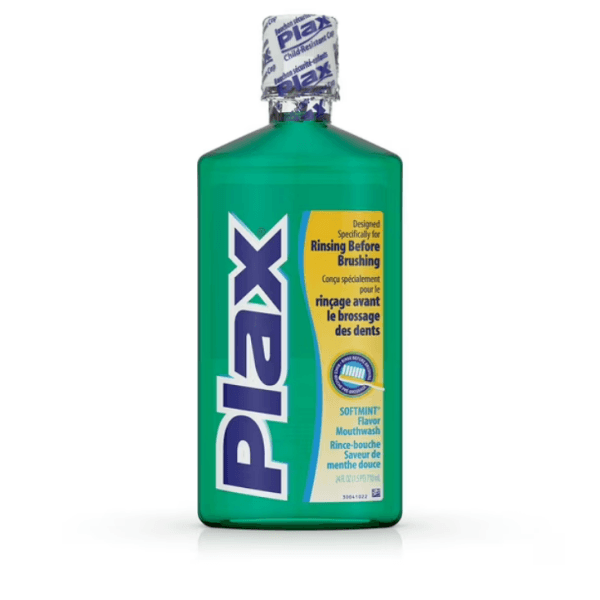 Plax Advanced Formula Plaque Loosening Soft Mint Rinse Mouthwash, 710 mL
