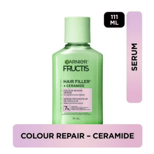 Garnier Fructis Hair Filler + Ceramide Color Repair Sulfate-Free Serum, for Colored and Bleached Hair, 300ml