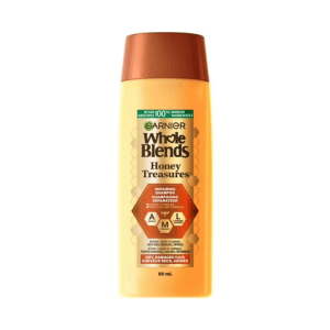 Garnier Whole Blends Honey Treasures Repairing Shampoo for Damaged and Dry Hair, 89 mL