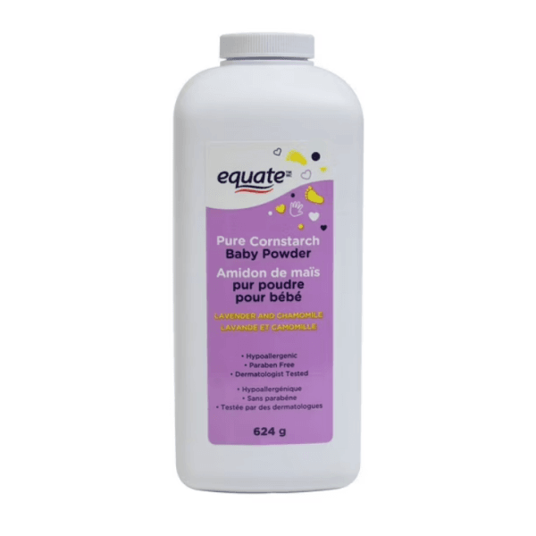 Equate Pure Cornstarch Baby Powder - Lavender and Chamomile, 624g