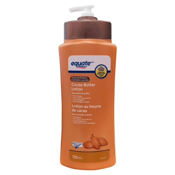 Equate Cocoa Butter Lotion, Volume 725 mL