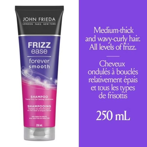 John Frieda Frizz Ease Forever Smooth Shampoo with Anti-Frizz Immunity Complex, 250 mL